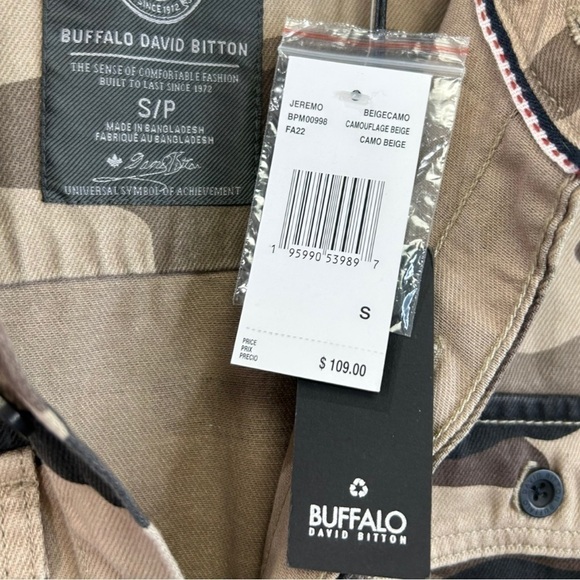 Buffalo David Bitton Jeremo Camo Button Down Long Sleeve Shirt Men's Small - Picture 8 of 15